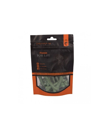 FITMIN For Life Dental treat Chews with seaweed 70g bâtonnets dentaires avec des algues pour petits chiens