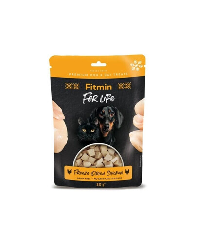 FITMIN For Life Poulet lyophilisé 30 g friandise lyophilisée au poulet pour chiens et chats