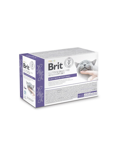 BRIT Veterinary Diet Grain Free Gastrointestinal Cat Fillets in Gravy Lamb 12x85g pour les chats ayant des problèmes gastro-entérologiques