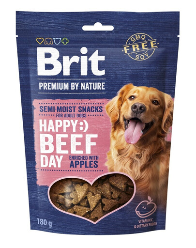 BRIT Premium by Nature Semi-moist Snack Beef and Apples 180g friandise semi-humide pour chiens avec du bœuf et des pommes