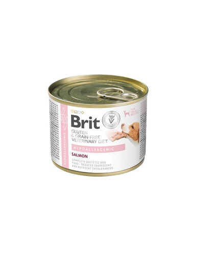 BRIT Veterinary Diet Grain Free Hypoallergenic 200 g saumon avec pois pour chien souffrant d'intolérance alimentaire