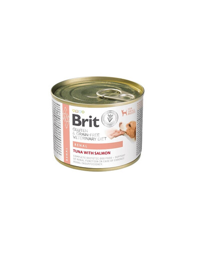 BRIT Veterinary Diet Grain Free Renal 200 g thon et saumon pour chien souffrant d'insuffisance rénale