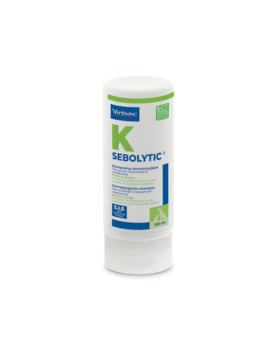 VIRBAC Sebolytic Shampooing dermatologique pour peaux grasses et pelliculeuses 250 ml