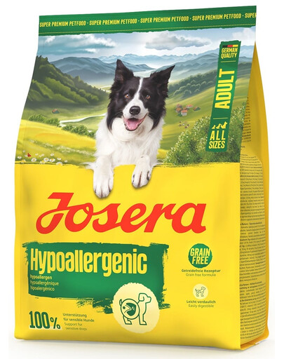 JOSERA Hypoallergenic Adult nourriture sans céréales pour chiens sensibles avec des insectes 900g