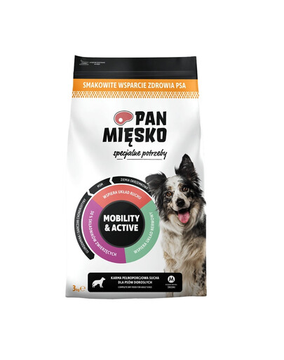 PAN MIĘSKO Besoins spéciaux Mobility and Active pour chiens croquettes M 3 kg