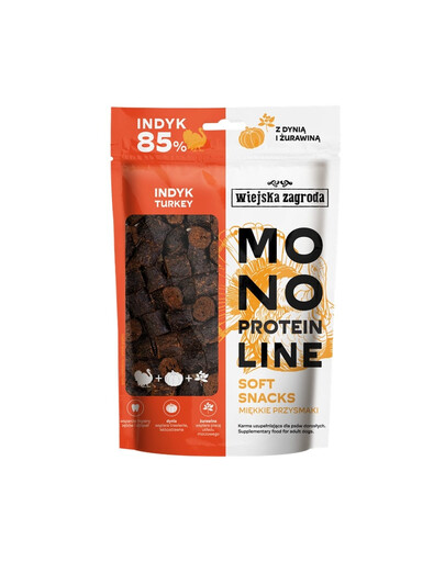 WIEJSKA ZAGRODA Friandises molles monoprotéiques pour chiens Dinde 115 g