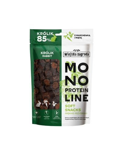 WIEJSKA ZAGRODA Friandises monoprotéiques molles pour chiens Lapin 115 g