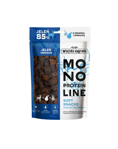 WIEJSKA ZAGRODA Friandises monoprotéiques tendres pour chiens Cerf 115 g