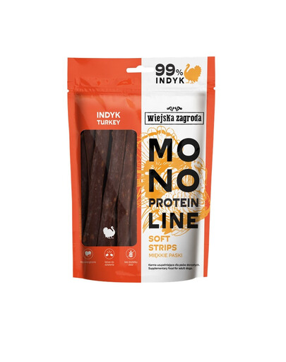 WIEJSKA ZAGRODA Bâtonnets moelleux monoprotéiques pour chiens Dinde 100 g