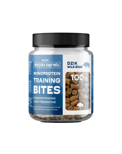WIEJSKA ZAGRODA Friandise d'entraînement Sanglier monoprotenique pour chiens 150 g
