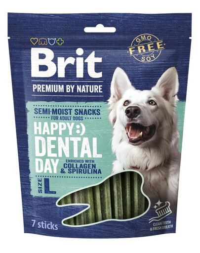 BRIT Premium Dog Dental Semi-moist Snack L 250 g friandise dentaire pour chiens moyens et grands
