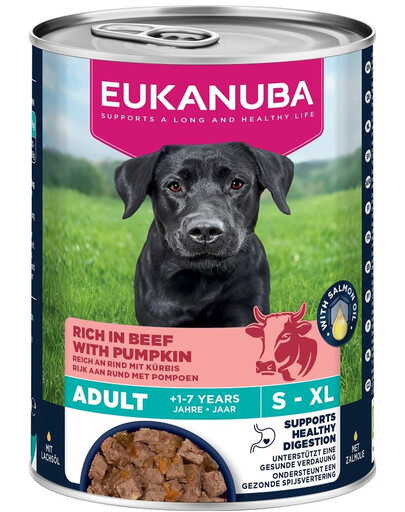 EUKANUBA Life Care Adult Rich in Beef pâté pour chiens riche en bœuf et en citrouille 400g