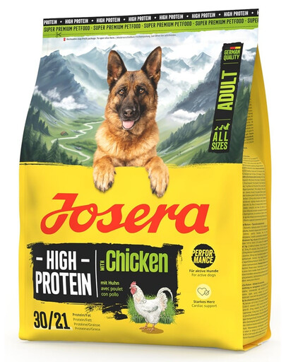 JOSERA High Protein Adult Chicken 900g nourriture hautement énergétique pour chiens sportifs