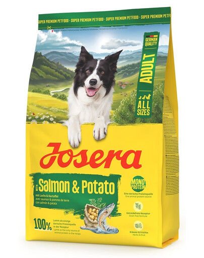 JOSERA Salmon and Potato Adult alimentation sans céréales pour chiens ayant un estomac sensible 3kg