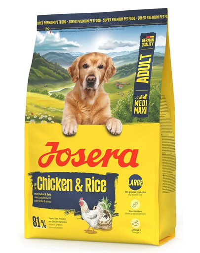 JOSERA Chicken Rice Adult aliment léger pour chiens adultes de races moyennes et grandes 3kg