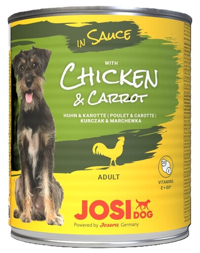 JOSERA JosiDog Chicken&Carrot in Sauce avec du poulet et des carottes dans une sauce pour chiens 830g