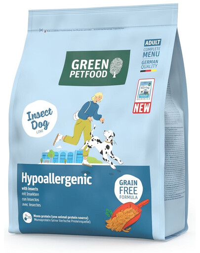 GREEN PETFOOD InsectDog Hypoallergen nourriture sans céréales avec des protéines d'insectes pour chiens 900g