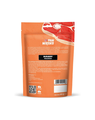PAN MIĘSKO Burgers Bœuf friandise pour chien 100 g
