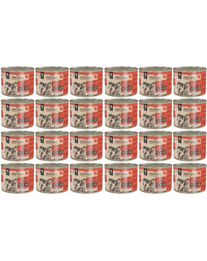WIEJSKA ZAGRODA Lapin avec veau nourriture humide pour chatons 24x200 g