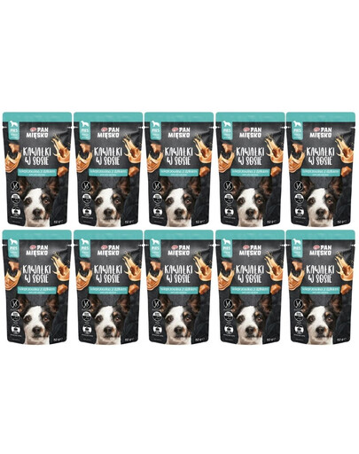 PAN MIĘSKO Morceaux dans une sauce Porc avec Sanglier nourriture humide pour chiens 10x150 g