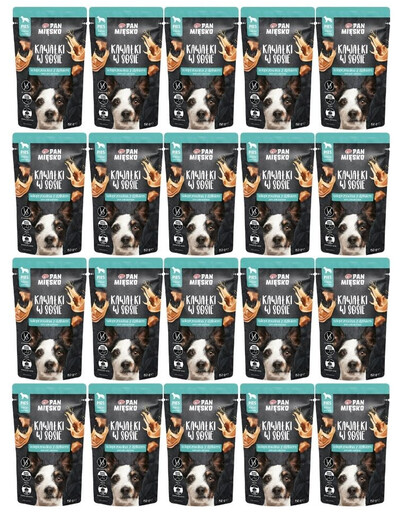 PAN MIĘSKO Morceaux dans une sauce Porc avec Sanglier nourriture humide pour chiens 20x150 g