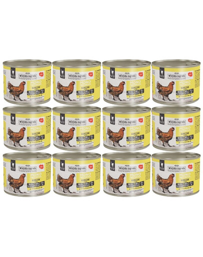 WIEJSKA ZAGRODA Single-Protein Chicken Wet Cat Food 12x200 g