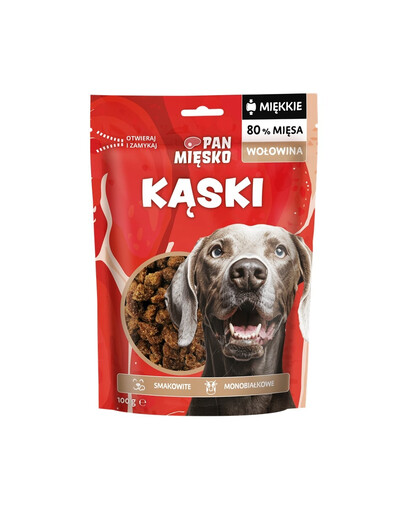 PAN MIĘSKO Bouchées Bœuf friandise pour chien 100 g