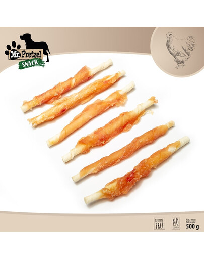 Patyk owinięty mięsem z kurczaka 500 g przysmak dla psa