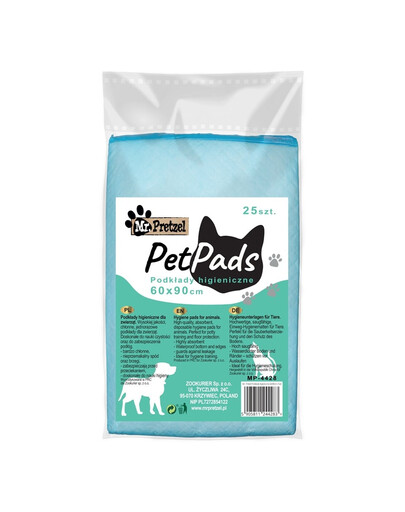 MR. PRETZEL Tapis hygiéniques pour chien 60x90cm 25 pièces très absorbantes