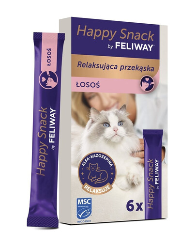 FELIWAY Happy Snack Saumon 6x15 g friandise crémeuse pour chats