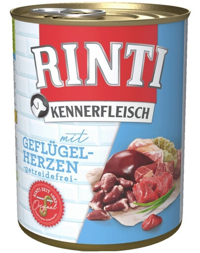 RINTI Kennerfleisch Assortiment de cœurs de volaille, poulet et cœurs de volaille 6 x 400 g