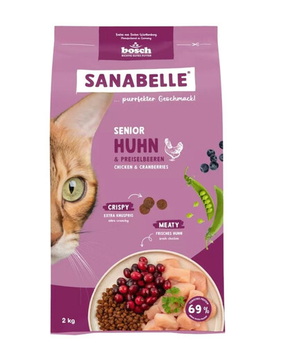 SANABELLE Senior Poulet 2 kg pour chats adultes et âgés