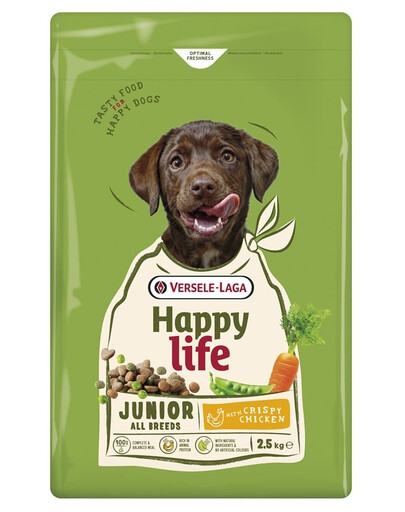 VERSELE-LAGA Happy Life Junior with Chicken 2,5kg nourriture pour chiots et jeunes chiens avec du poulet