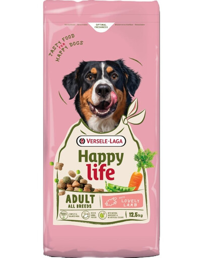 VERSELE-LAGA Happy Life Adult with Lamb 12,5kg nourriture pour chiens avec de l'agneau