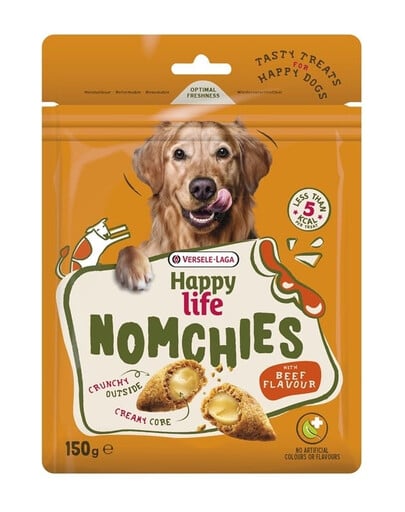 VERSELE-LAGA Happy Life Snack Nomchies Beef 150g friandise soutenant la santé dentaire