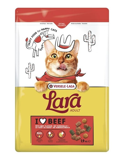 VERSELE-LAGA Lara Adult Beef 1,9 kg nourriture pour chats avec boeuf