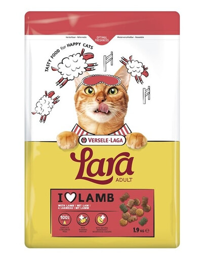 VERSELE-LAGA Lara Adult Lamb 1,9 kg nourriture pour chats à l'agneau
