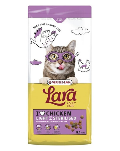 VERSELE-LAGA Lara Adult Light Sterilized 12,5 kg nourriture pour chats stérilisés
