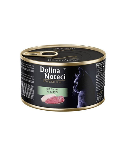 DOLINA NOTECI Premium Aliment humide riche en oie pour chat 185 g