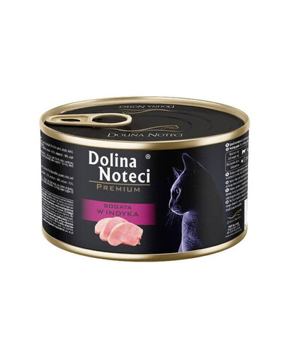 DOLINA NOTECI Premium Riche en dinde nourriture humide pour chat 185 g