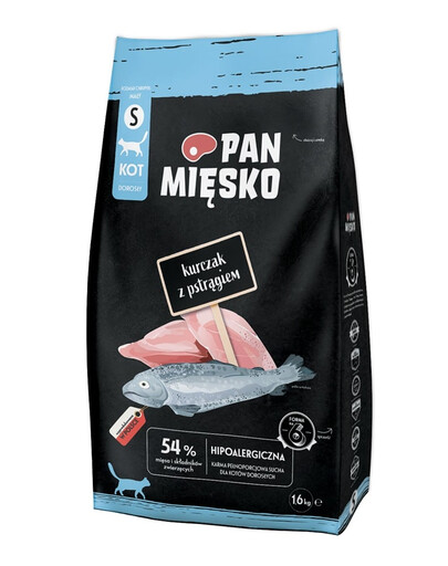 PAN MIĘSKO Poulet avec truite pour chats croustillants S 1,6 kg