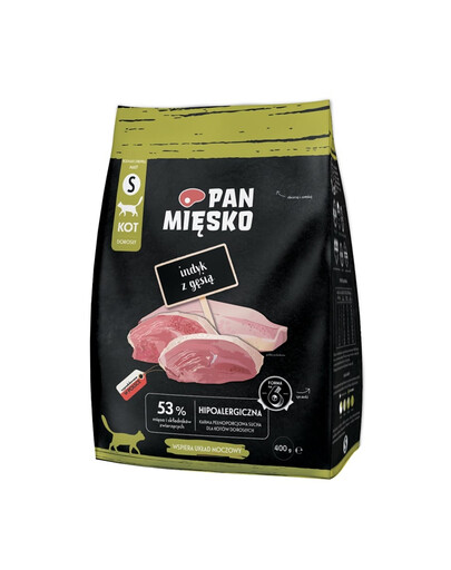 PAN MIĘSKO Dinde avec oie pour chats croquettes S 400 g
