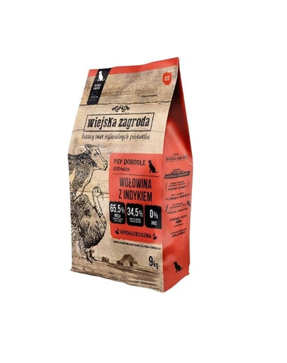 WIEJSKA ZAGRODA Bœuf et dinde croustillants L 2 x 9 kg
