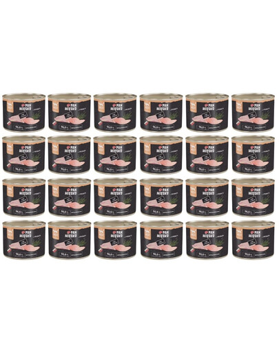 PAN MIĘSKO Indyk z królikiem mokra karma dla kota 24x200 g