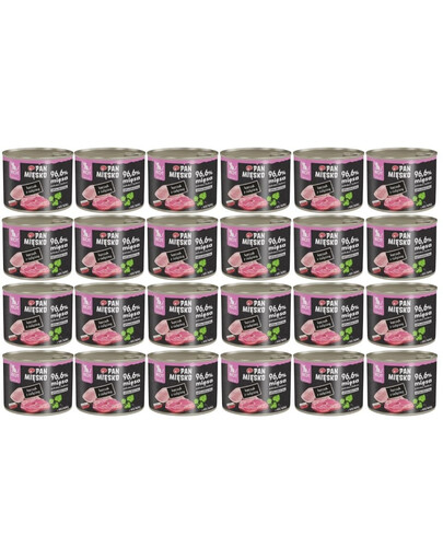 PAN MIĘSKO Kurczak z cielęciną mokra karma dla kociąt 24x200 g