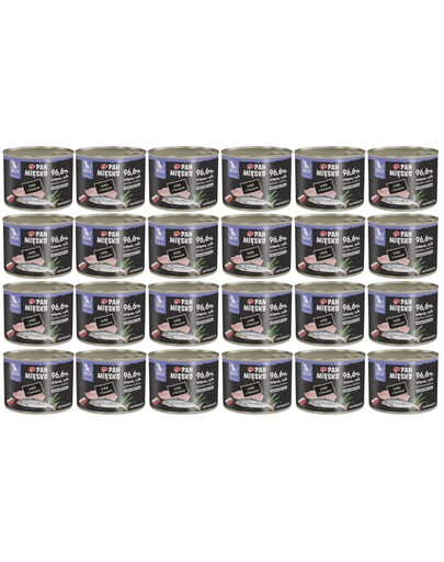 PAN MIĘSKO Indyk z łososiem mokra karma dla kociąt 24x200 g