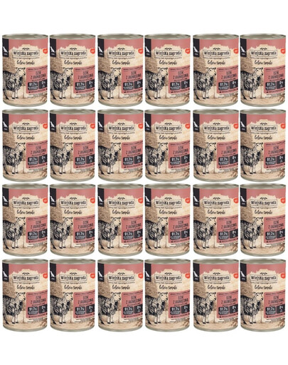 Saveurs forestières Sanglier & agneau nourriture humide pour chiens âgés 24×400 g