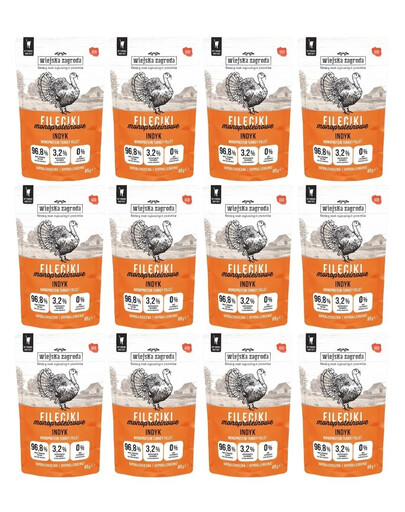 WIEJSKA ZAGRODA Filets de dinde – nourriture humide pour chat 12 x 85 g