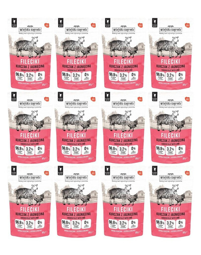 WIEJSKA ZAGRODA Filets de poulet et d'agneau - nourriture humide pour chat 12 x 85 g