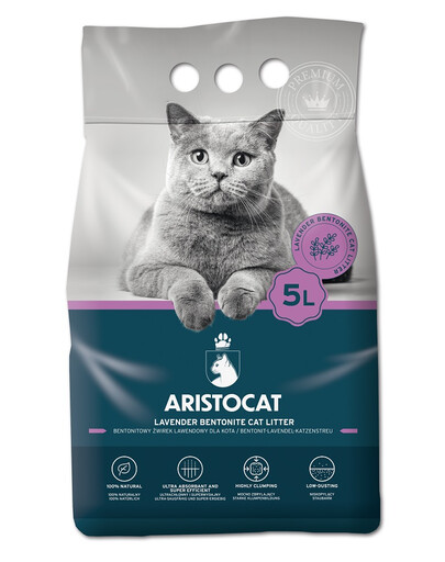 ARISTOCAT Bentonite Plus litière en bentonite lavande 5 l